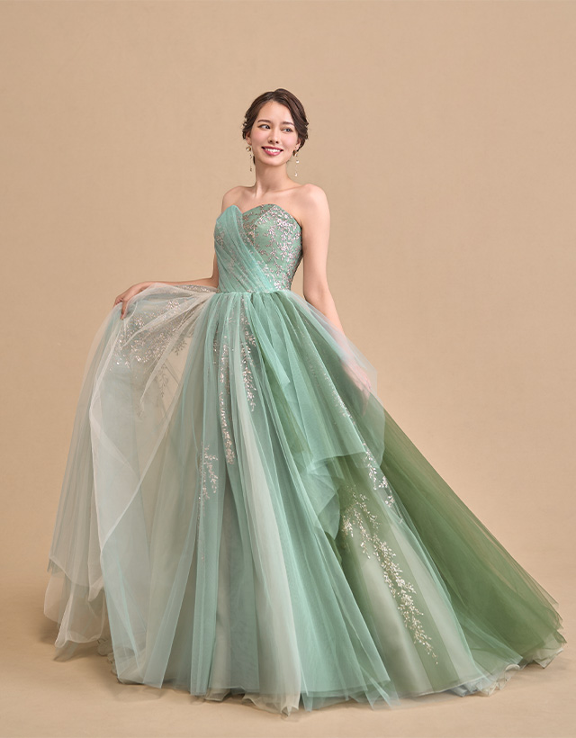 COLOR DRESS（カラードレス） Amie GREEN - アミ グリーン -