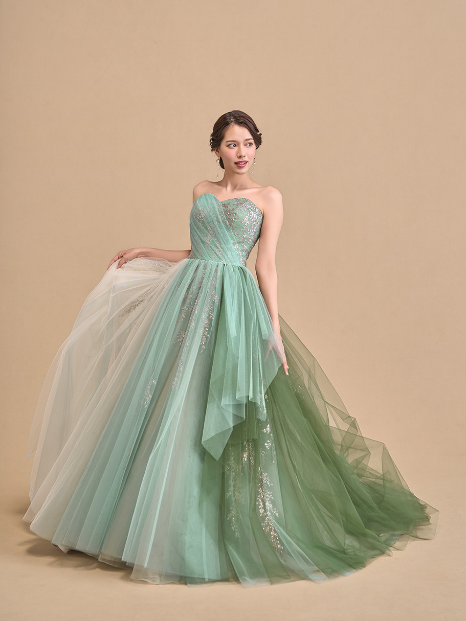 COLOR DRESS(カラードレス)Amie GREEN - アミ グリーン -