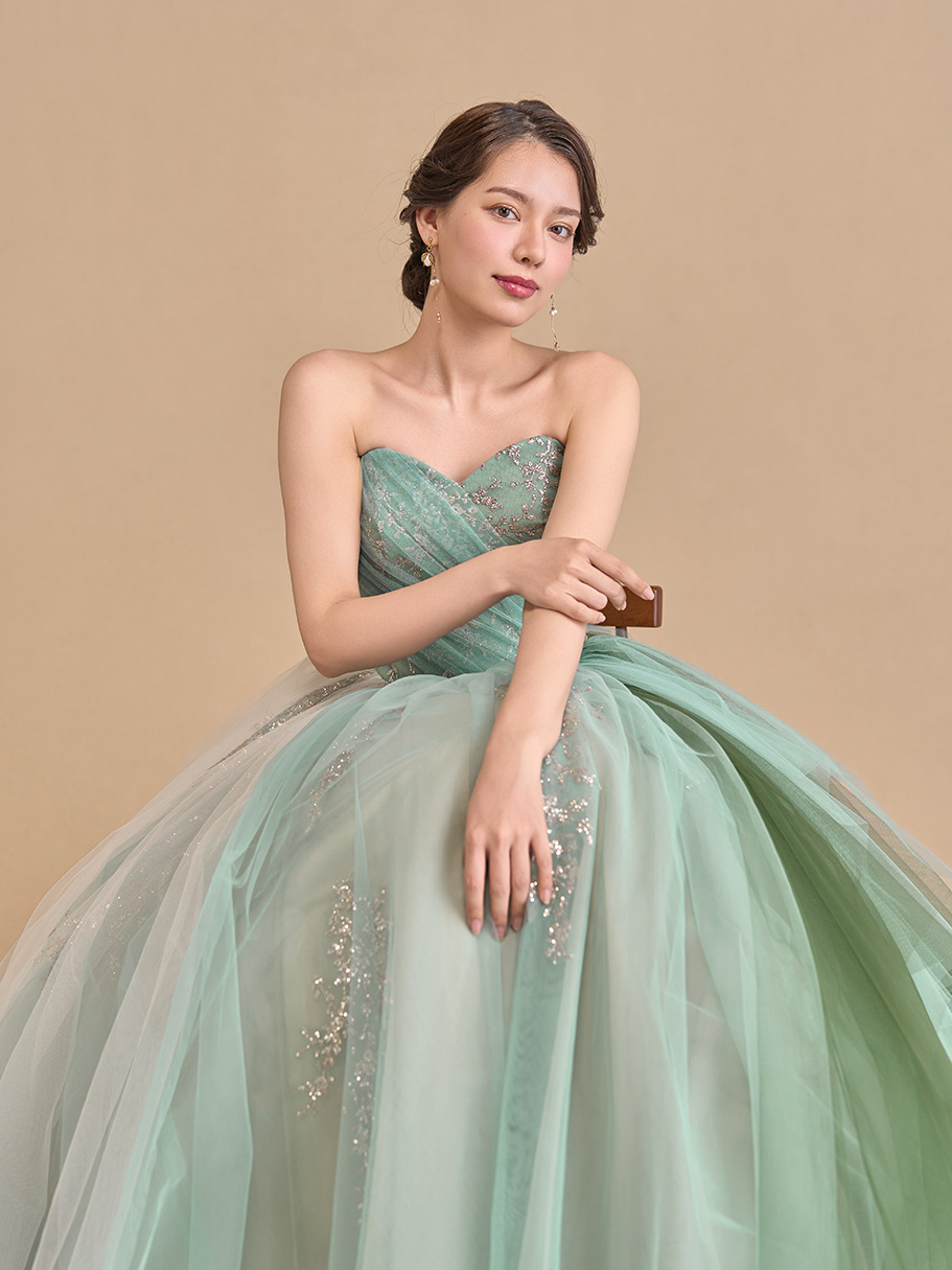 COLOR DRESS(カラードレス)Amie GREEN - アミ グリーン -