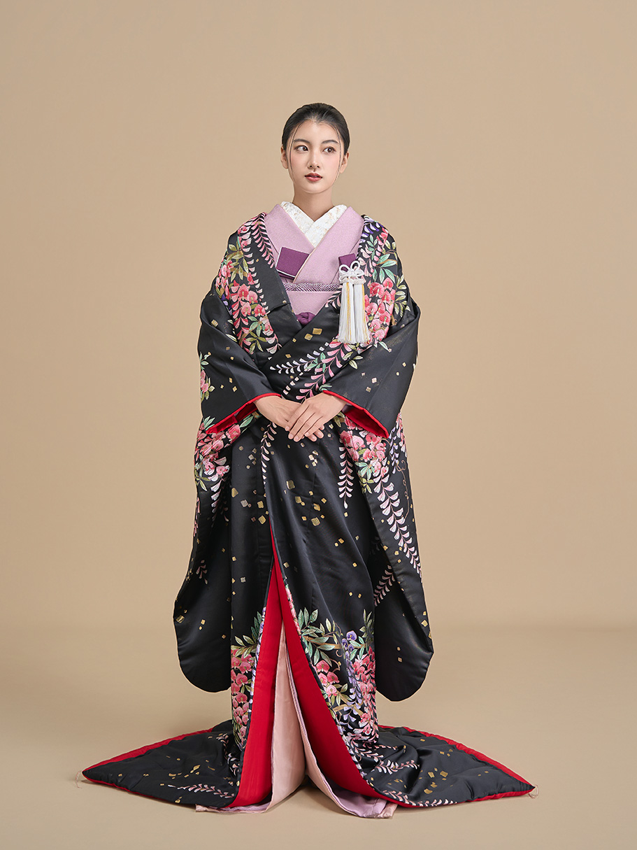 色打掛 藤 箔吹雪(ふじ はくふぶき)